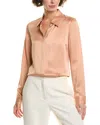 Michael Kors Collection Hansen Techno Charmeuse Shirt In Pink