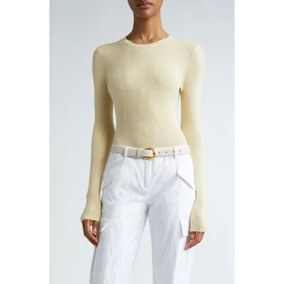 Michael Kors Collection Hutton Cashmere Rib Sweater In Parchment