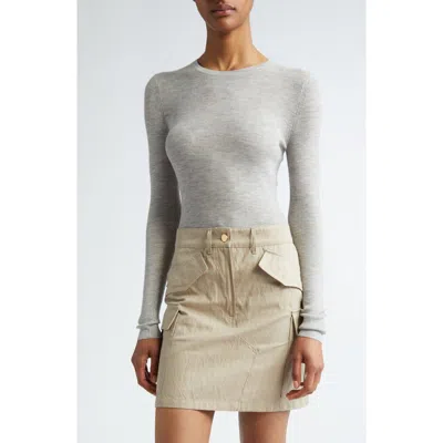 Michael Kors Collection Hutton Cashmere Rib Sweater In Gray