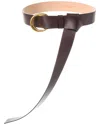 Michael Kors Collection Jackie Leather Belt In Brown