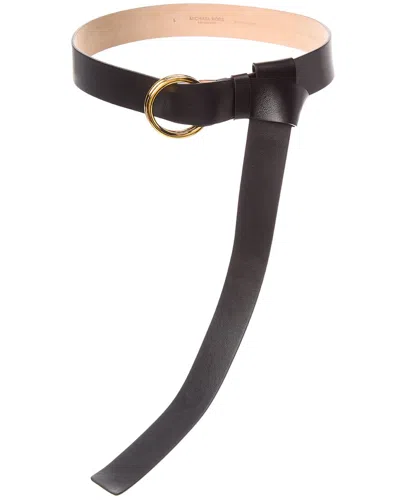 Michael Kors Collection Jackie Leather Belt In Black