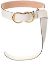 Michael Kors Collection Jackie Leather Belt In Neutral