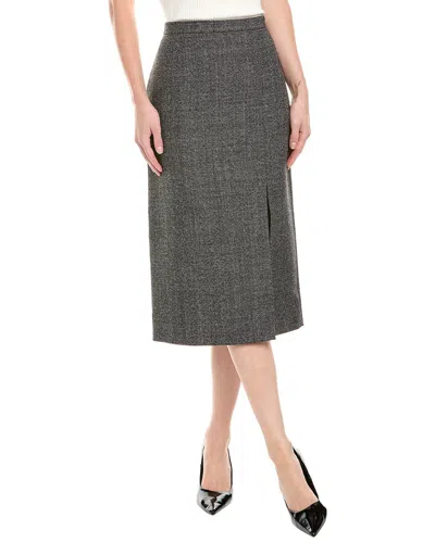 Michael Kors Collection Jaspe Wool Tweed Skirt In Gray