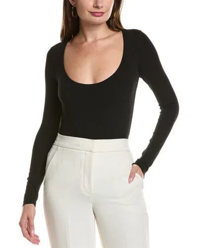 Michael Kors Collection Jersey Bodysuit In 1-black