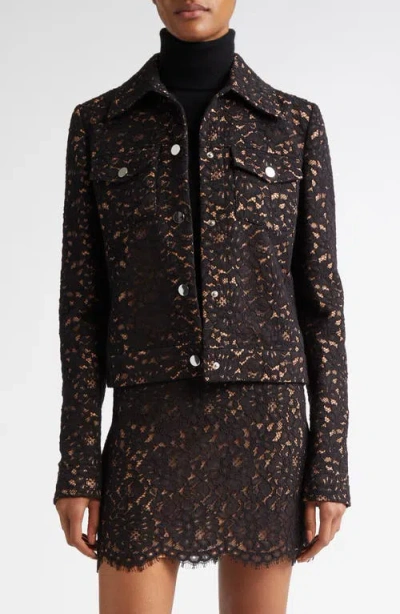 MICHAEL KORS MICHAEL KORS COLLECTION LACE DENIM JACKET