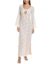 Michael Kors Collection Lace Flare Silk-lined Gown In White