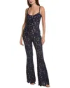 Michael Kors Collection Lace Silk-lined Flare Jumpsuit In Black