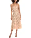 Michael Kors Collection Lace Silk-lined Slip Dress In Pink