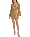 Michael Kors Collection Laminated Lace Silk-lined Cocktail Dress