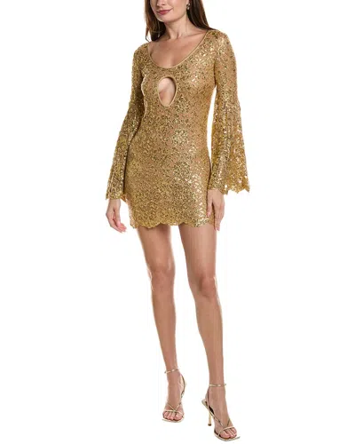 Michael Kors Collection Laminated Lace Silk-lined Cocktail Dress