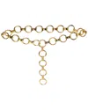Michael Kors Collection Marisa Metal & Leather Belt In Gold