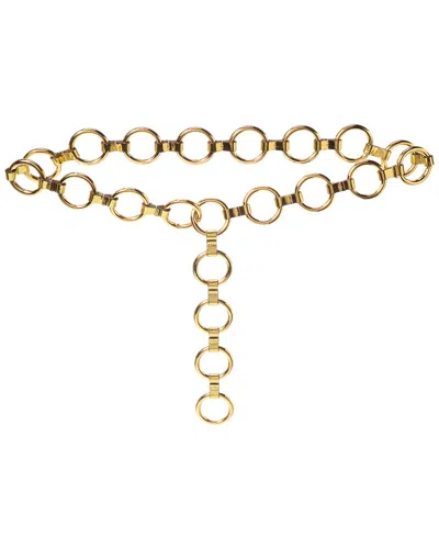 Michael Kors Collection Marisa Metal & Leather Belt In Gold