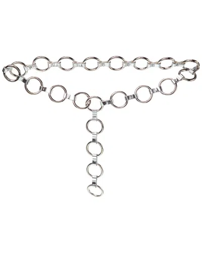 Michael Kors Collection Marisa Metal & Leather Belt In Metallic