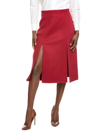 MICHAEL KORS COLLECTION MELTON WOOL MIDI SKIRT