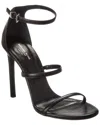 Michael Kors Collection Nadedge Runway Leather Sandal In Black