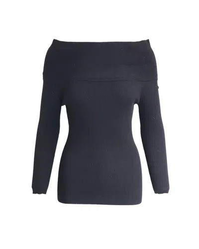 Michael Kors Collection Off-shoulder Top In Black Viscose