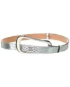 Michael Kors Collection Organic Buckle Loop Croc-embossed Leather Belt