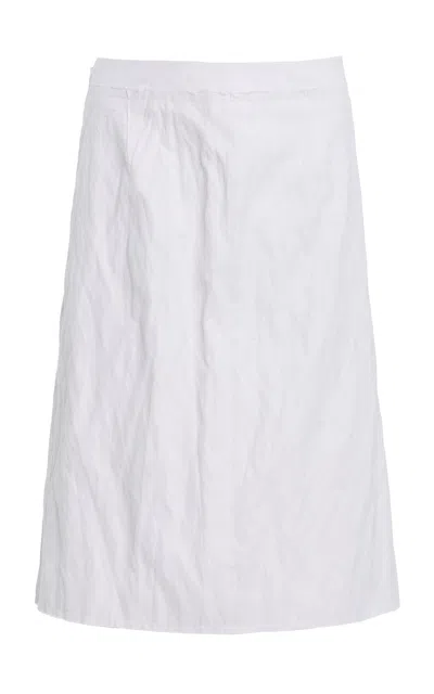 Michael Kors Collection Pencil Cotton-blend Mini Skirt In White