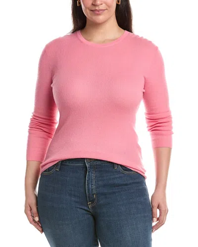 Michael Kors Collection Plus Tissue Hutton Cashmere T-shirt In Pink