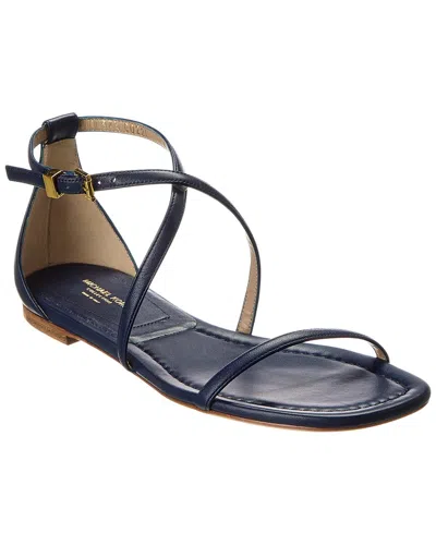 Michael Kors Collection Polly Runway Leather Sandal In Blue