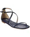 Michael Kors Collection Polly Runway Leather Sandal In Blue