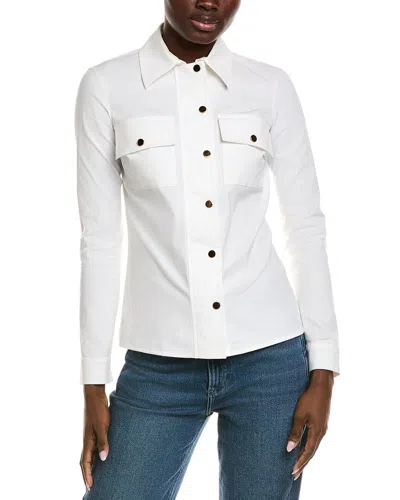 Michael Kors Collection Poplin Safari Shirt In White