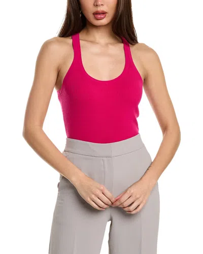 Michael Kors Collection Rib Bodysuit In Pink