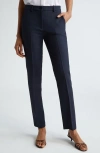 Michael Kors Collection Samantha Pintuck Pleat Crepe Sablé Ankle Pants In Midnight
