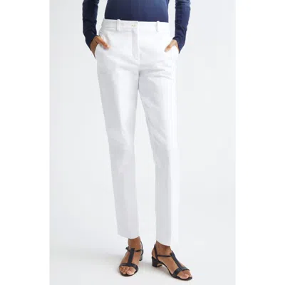 Michael Kors Collection Samantha Stretch Cotton Pants In White