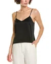 Michael Kors Collection Satin Charm Cami Shirt In Black