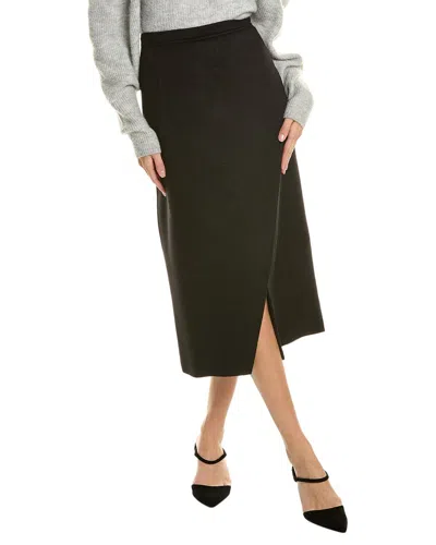 Michael Kors Scissor Wool, Angora, & Cashmere-blend Skirt In Black