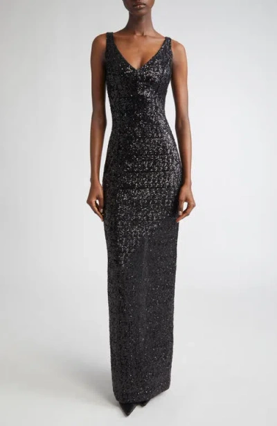 MICHAEL KORS MICHAEL KORS COLLECTION SEQUIN COLUMN GOWN