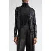 Michael Kors Collection Sequin Embellished Cashmere Cardigan In Black