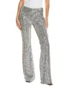 Michael Kors Collection Sequin Flare Pant In Silver