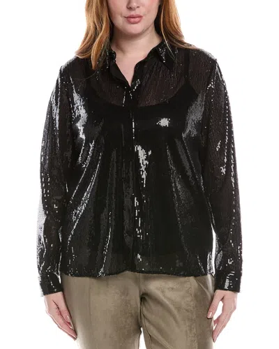 Michael Kors Collection Sequin Hansen Shirt In Black