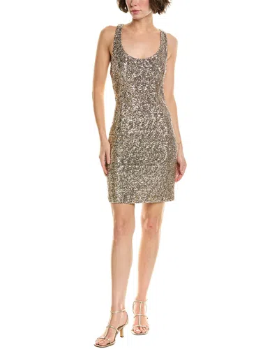 Michael Kors Collection Sequin Mini Dress In Brown