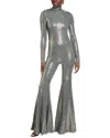 Michael Kors Collection Sequin Mock Neck Jumpsuit In Grey