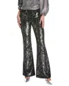 Michael Kors Collection Hand Embroidered Python Bootleg Pant In Black