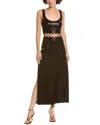 Michael Kors Collection Sequin Ring Cutout Midi Dress
