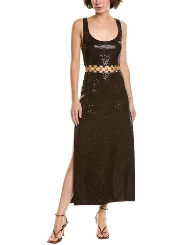 Michael Kors Collection Sequin Ring Cutout Midi Dress