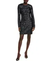 Michael Kors Collection Sequin Sheath Dress In Black