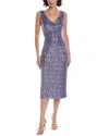 Michael Kors Collection Sequin Sheath Dress In Neutral