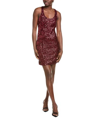 Michael Kors Collection Sequin Tank Dress In Red