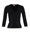 Michael Kors Collection Sequined Jumper In Black Viscose In Black