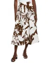 Michael Kors Collection Shadow Silk-blend Dance Skirt In Multi