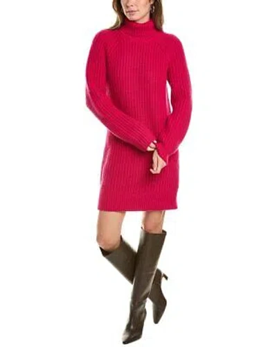 Pre-owned Michael Kors Collection Shaker Turtleneck Cashmere Dress Women's Xs In Pink