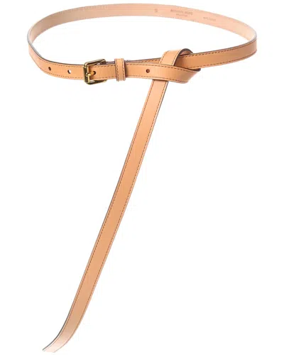 Michael Kors Collection Sharon Leather Belt In Brown