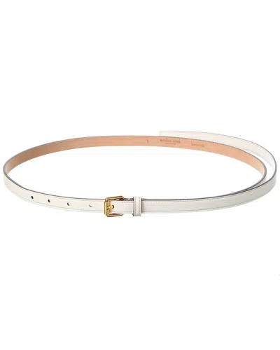 Michael Kors Collection Sharon Leather Belt In White