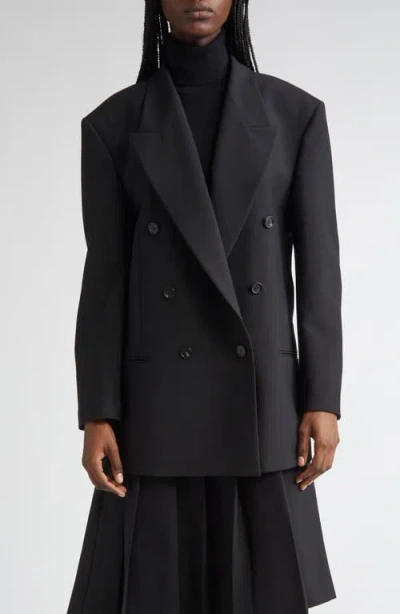 MICHAEL KORS MICHAEL KORS COLLECTION SHAWN DOUBLE BREASTED VIRGIN WOOL BLAZER