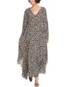 Michael Kors Collection Silk Caftan Dress In Multi